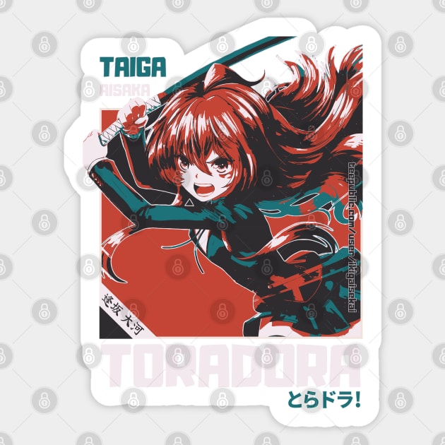 Whimsical Taiga Aisaka: Toradora Fan Art Sticker by IKIGAISEKAI
